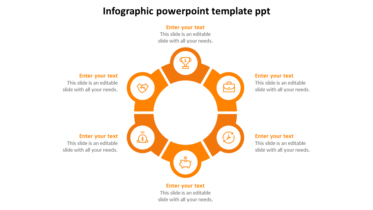 infographic powerpoint template ppt-6-orange